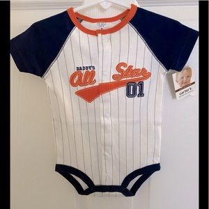 NWT- Carter’s- Baby Boy Onesie- Size 9 mo.